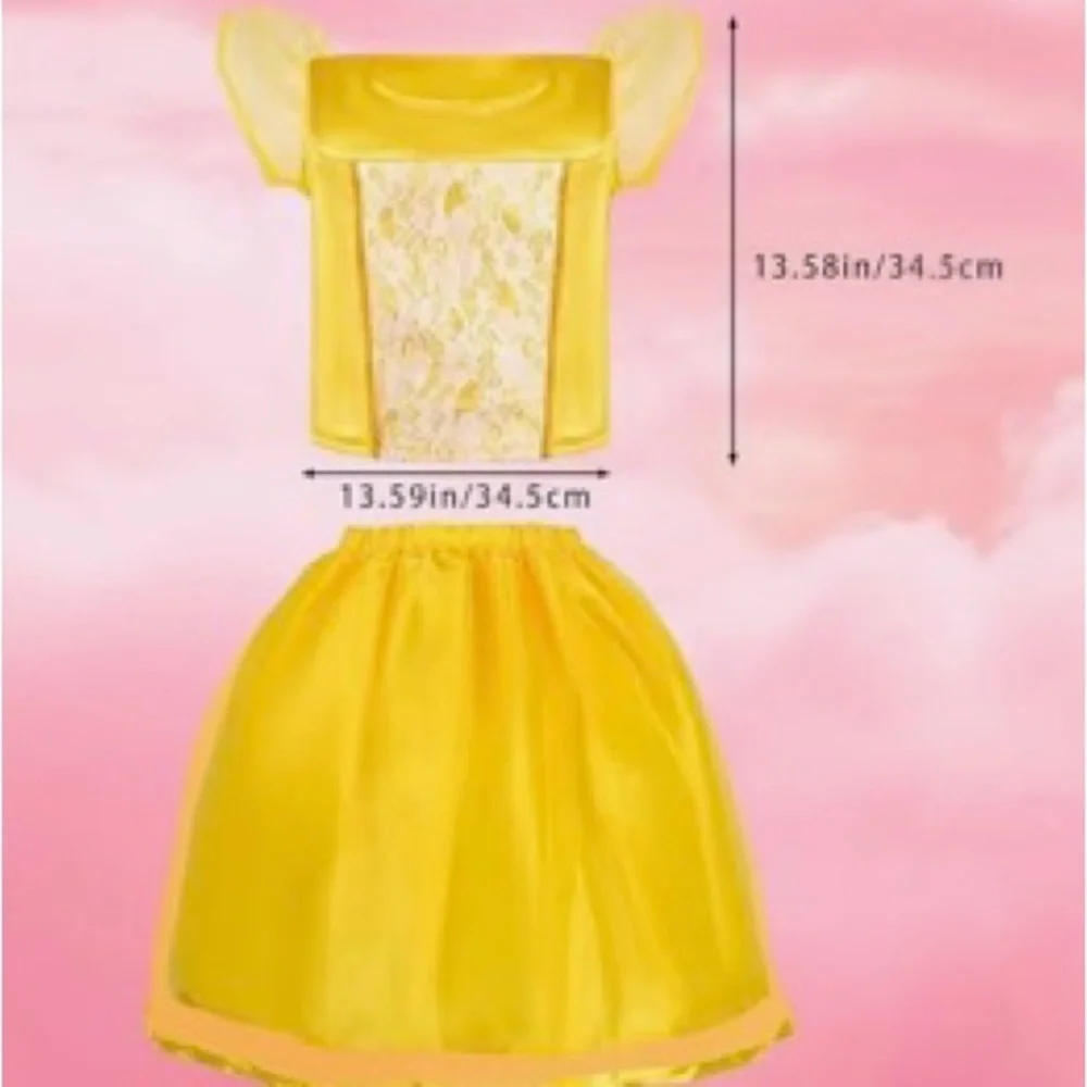 👑Yellow Princess👑2pc Dress Costume with Tiara🌟NEW🌟